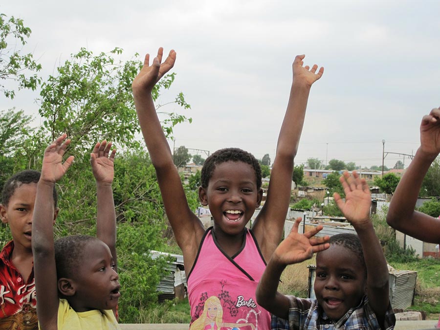 Children praising God