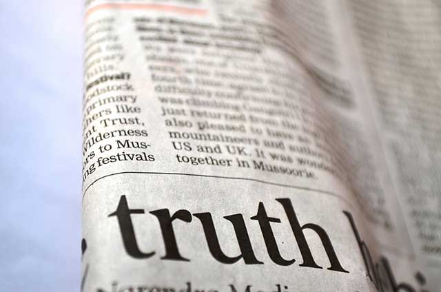 truth and newspaper