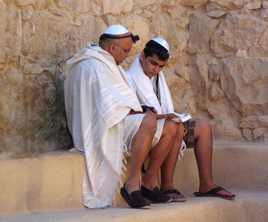 two men studying Judaism