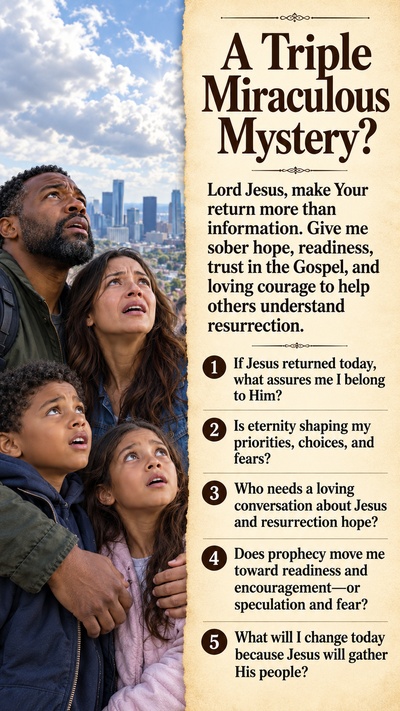 A Triple Miraculous Mystery Heart Examination card