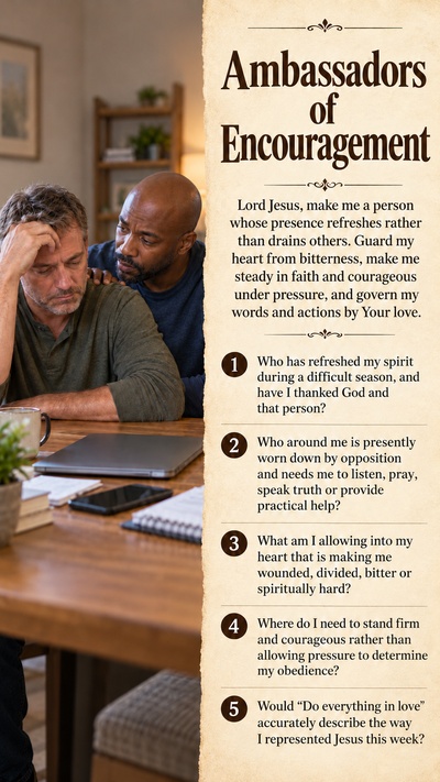 Ambassadors of Encouragement Heart Examination card