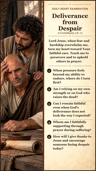 Deliverance from Despair Daily Heart Examination