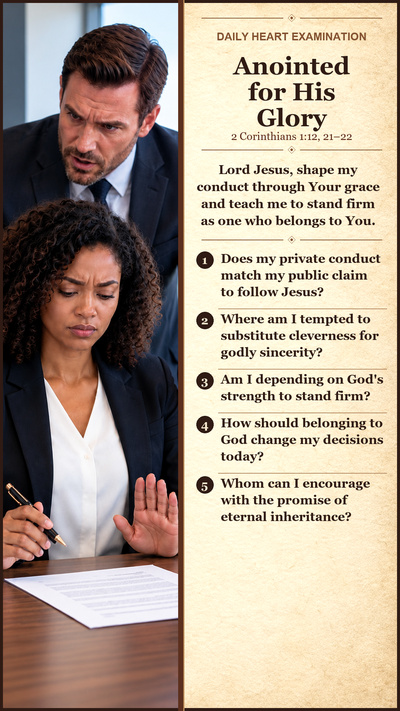 Heart Examination card: Anointed for His Glory